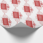 Cadeau Fêtes Rouges Présente Papier Enveloppant (Coin)