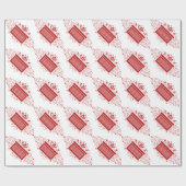 Cadeau Fêtes Rouges Présente Papier Enveloppant (Plat)