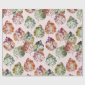 Cadeau Feuilles d'automne Enveloppement Papier Papier Pla (Plat)