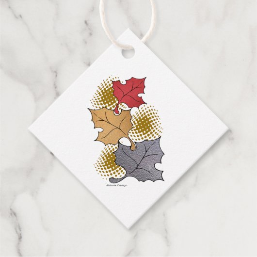 Cadeau Feuilles d'automne favorisent les étiquettes (Devant)