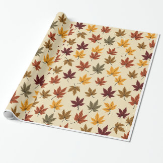 Cadeau Feuilles d'automne Papier à enveloppement brillant
