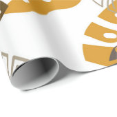 Cadeau feuilles d'automne papier d'emballage (Coin rond)