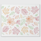 Cadeau Feuilles d'automne papier d'enveloppement (Plat)
