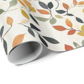Cadeau Feuilles d'automne Papier Motif (Coin rond)