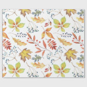 Cadeau Feuilles d'automne traditionnelles papier d'envelo (Plat)