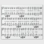 Cadeau Feuilles de cloches Jingle Musique Papier d'envelo (Plat)