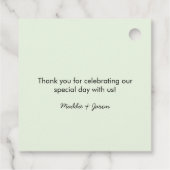 Cadeau Feuilles de feuillage vert étiquettes de remerciem (Dos)