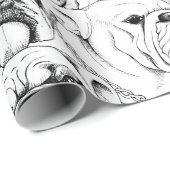 Cadeau Feuilles de papier à envelopper sans soudure Bulld (Coin rond)