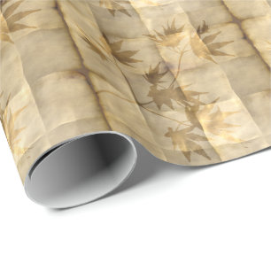Cadeau Feuilles d'érable or sur papier parchemin élégant