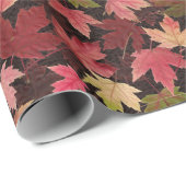 Cadeau Feuilles Falling Cosy Toutes les Occasions Papier  (Coin rond)