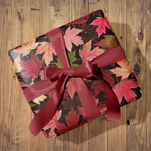 Cadeau Feuilles Falling Cosy Toutes les Occasions Papier 