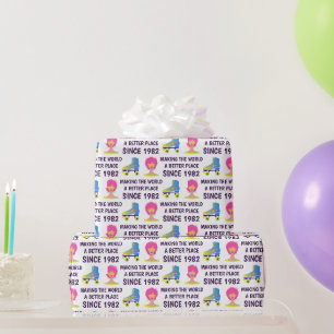 Cadeau Feuilles papier d'enveloppement d'anniversaire des