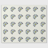 Cadeau Figarations Pale Aqua Figaro Papier d'enveloppemen (Plat)