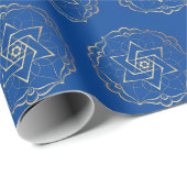 Cadeau Filigree Star of David Wrapping Papier (Coin rond)