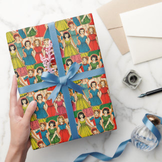 Cadeau Filles de poupées en papier rétro Mode vintage des