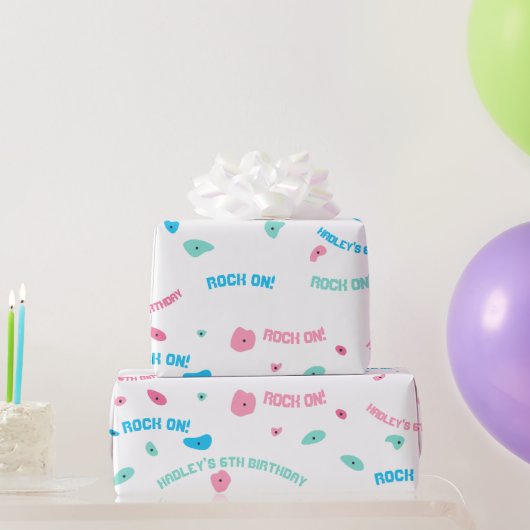 Cadeau Filles rocher sur papier d'enveloppement de mur d' (Cadeaux de fête)