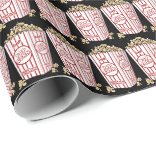Cadeau Film pop-corn motif papier d'emballage thème