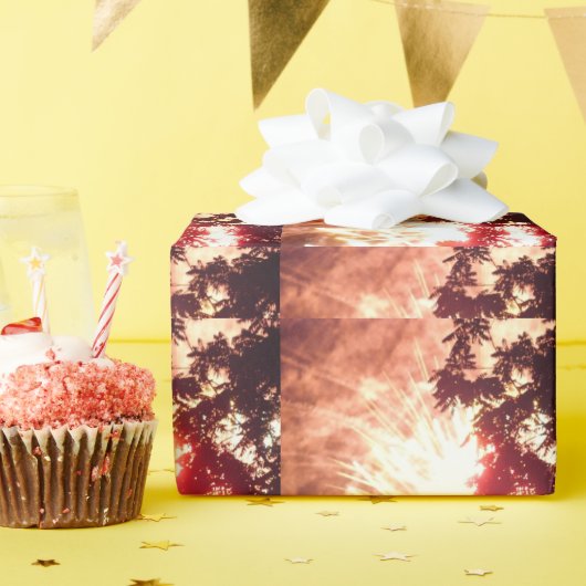 Cadeau Fireworks 12 papier d'emballage mat (Fête d'anniversaire)