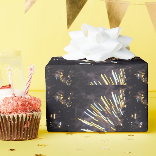 Cadeau Fireworks 6 papier d'emballage mat (Fête d'anniversaire)