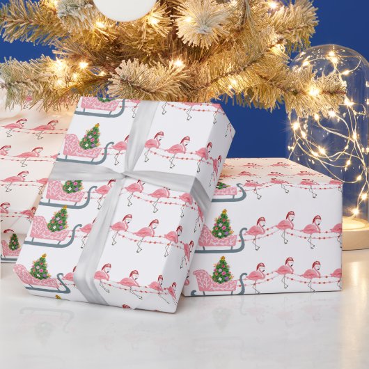 Cadeau Flamant rose côtier papier d'emballage de noël (Vacances)