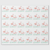 Cadeau Flamant rose Ocean Trio 2 papier d'emballage (Plat)