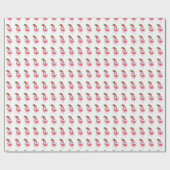 Cadeau Flamant rose rose Papier d'enveloppement de Noël t (Plat)