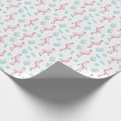 Cadeau Flamants roses de Noël de Cactus papier d'envelopp (Coin)