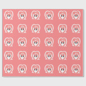 Cadeau Flamants roses Love Wrapping Papier (Plat)