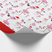 Cadeau Flamants roses roses mignons Papier d'enveloppemen (Coin)