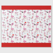 Cadeau Flamants roses roses mignons Papier d'enveloppemen (Plat)