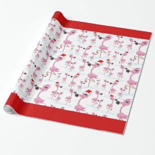 Cadeau Flamants roses roses mignons Papier d'enveloppemen