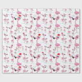 Cadeau Flamants roses roses mignons Papier d'enveloppemen (Plat)
