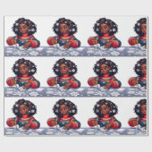 Cadeau Flammes de neige d'hiver - Black People Papier de (Plat)