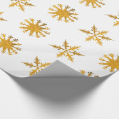 Cadeau Flammes de neige dorées Papier à écrêter (Coin)
