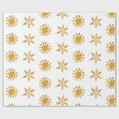 Cadeau Flammes de neige dorées Papier à écrêter (Plat)