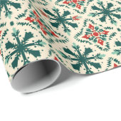 Cadeau Flammes de neige vintages Papier d'enveloppement d (Coin rond)