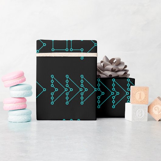 Cadeau Flèches pointillées Enveloppement du papier