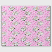 Cadeau Fleece Navidad. Papier d'emballage mouton (Plat)