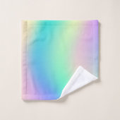 Cadeau Fleur Black Rainbow Vert Pastel (Gant de toilette)