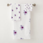 Cadeau Fleur Blanche Centre Violet (En situation)