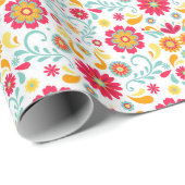 Cadeau Fleurs d'art folklorique Envelopper le papier (Coin rond)