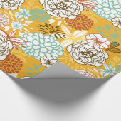 Cadeau Fleurs d'automne et papier d'enveloppement Feuille (Coin)