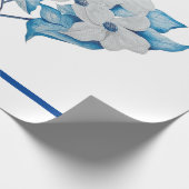 Cadeau Fleurs de bois de chien sur papier d'enveloppement (Coin)