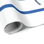 Cadeau Fleurs de bois de chien sur papier d'enveloppement (Coin rond)