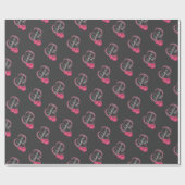 Cadeau Fleurs de coeur rose Papier d'enveloppement de la (Plat)