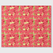 Cadeau Fleurs d'Hibiscus hawaïens sur papier d'enveloppem (Plat)