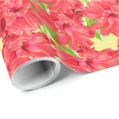 Cadeau Fleurs d'Hibiscus hawaïens sur papier d'enveloppem (Coin rond)