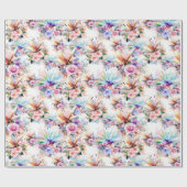 Cadeau Fleurs et libellules enveloppant du papier (Plat)