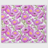 Cadeau Fleurs florales de marguerites de papier violet (Plat)