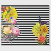 Cadeau FLEURS GRAND papier ROSE (Plat)